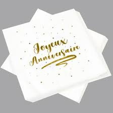 Des serviettes de table en papier au décor adapté à votre événement: Serviette De Table Anniversaire Blanche Et Doree X20 Ref Jet005 Achat Vente Serviette Jetable Soldes Sur Cdiscount Des Le 20 Janvier Cdiscount
