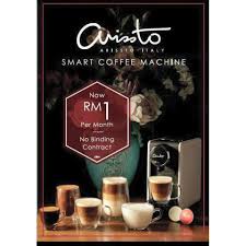 Arissto has launched the rm1 coffee machine plan that allows all credit card or debit card holders to enjoy the innovative italian capsule coffee machine at a monthly fee of rm1. Rm1 Arissto Cafe Coffee Machine Plan Exclusive To All Credit Card Holders Shopee Malaysia
