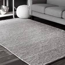 Black And White Woven Rug Chunky Cable Hand Woven Rug Handwoven Rugs Woven Rug Rugs