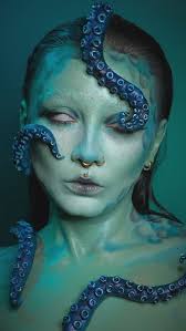 Octopus siren makeup 🐠🌊, #makeupartist #makeuptransformation  #makeuptrends #makeupideas #reelsmakeup #creativemakeup #makeuptutorial  #reelstrending #halloweenmakeup #sirenmakeup #fantasymakeup
