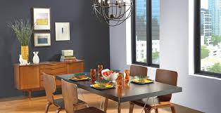In this creative living room and dining room design, we see a well coordinated palette of green, yellow, and gray to tie both rooms together. Gray Dining Room Ideas And Inspiration Behr