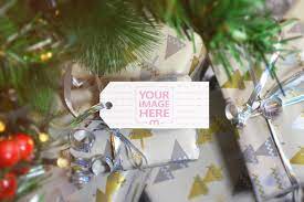 After receiving the secret santa mail you can add your own wishlist, which will be delivered to your secret santa. Christmas Gift Box Tag Mockup Generator Mediamodifier