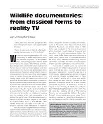 Alternative torrents for 'bbc planet earth special edition diaries of wild camel chase aac'. Pdf Wildlife Documentaries From Classical Forms To Reality Tv