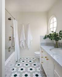 Artea 10 x 10 porcelain patterned wall & floor tile. Floral Hexagon Tile Bathroom Statement Floor Traditional Bathroom San Francisco By Fireclay Tile Houzz
