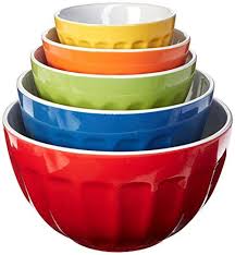 Uniware Heavy Duty Stoneware Mixing Bowls Set Of 5 With Color Box 453inch 6inch 76inch 9inch 105inch Mixing Bowls Set Mixing Bowls Ceramic Mixing Bowls