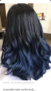 Black And Blue Hair Dye Styles Hairstyle Hair Color For Black Hair Hair Styles Dip Dye Hair