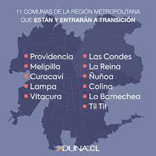 La comuna de santiago se encuentra en transición. Mapa De La Transicion Cuales Son Las Comunas Que Pasan A Esta Etapa Duna 89 7 Duna 89 7