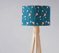 Kite Lampshade Kite Decor Drum Light Shade Harp Fitting Etsy Nursery Lamp Boys Bedroom Decor Shades Of Light Blue