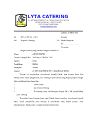 Ini adalah contoh proposal kegiatan sekolah, osis, pramuka, rohis, pentas seni, festival musik, lomba futsal, olahraga, kerja bakti dll. Contoh Surat Penawaran Catering Makanan Contoh Resource