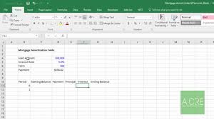 Watch Me Build A Mortgage Amortization Table In Excel