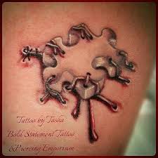 There's so much more to autism tattoos than just a stunning image. 3d Puzzle Piece Tattoo By Tasha Puzzle Piece Tattoo Puzzle Tattoos Pieces Tattoo