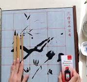 How to use Chinese Japanese Brushes - the "Four Gentlemen" Ink Brush