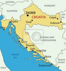 Die regierungseinheiten innerhalb kroatiens werden als gespanschaften bezeichnet und sind in etwa mit den bundesländern in. Republik Kroatien Vektor Karte Wandposter Poster Zagreb Kroatisch Geographischen Myloview De