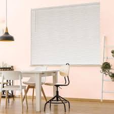This 1 vinyl mini blind which features a 2 valance and safety cord tassels with a tilt wand to control light and privacy. Hampton Bay White Cordless Room Darkening 1 In Vinyl Mini Blind For Window Or Door 16 In W X 72 In L 10793478407514 The Home Depot