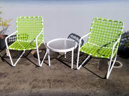 Lido Lace Chair In Lime Green On White Frames Vintage Patio Vintage Patio Furniture Patio Furniture