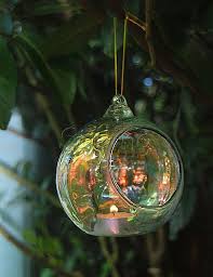 Blown Glass Balls Hanging Tea Lights Hand Blown Glass Tea Light Holder Hanging