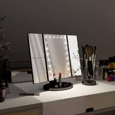 Vanity Trifold Makeup Mirror With Led Lights Makeup Mirror With Lights Magnifying Mirror Mirror With Led Lights