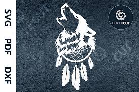 Download Dreamcatcher Wolf Graphic By Dupercut Creative Fabrica PSD Mockup Templates