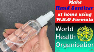 You could make more or less the same thing at home, starting with a bottle filled at least 2/3rds of the way with rubbing alcohol that's at least 90% alcohol. How To Make Hand Sanitizer At Home Using W H O Formula World Health Organisation Easy Steps Diy Youtube