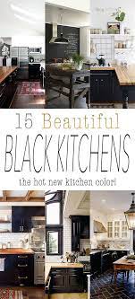 22 Beautiful Black Kitchens That Are Trending Hot The Cottage Market Kitchen World Black Kitchens Black Appliances Kitchen