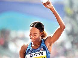In an event that requires power to generate height. Dalilah Muhammad Beats Her Own World Record To Win 400m Hurdles Gold