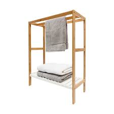 towel rail with bamboo frame kmart towel rack towel home decor