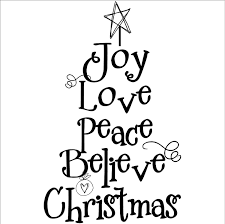 Amazon Com Christmas Tree Words Joy Love Peace Believe Christmas Wall Saying Vinyl Lettering Home Decor Decal Stickers Joy Quotes Word Joy Vinyl Quotes