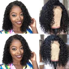 13*4 inches lace part for more natural looking. Amazon Com Tinashe 9a 13x4 Lace Front Wigs Human Hair Short Curly Bob Wigs For Black Women 150 Density Brazilian Hair Wigs Pre Plucked Natural Color 14 Inch Bob Wig Beauty
