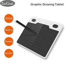 The graphics tablet has various sizes. Esogoal Graphics Drawing Tablet Drawing Pad Pen Tablet Digital Drawing Writing Pad With 8192 Levels Pressure Sensitivity Battery Free Pen Compatible Android Device Support Pc Laptop Desktop Computer Buy Online At Best Prices
