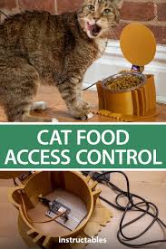 Cat Food Access Control Esp8266 Servo Motor 3d Printing Cat Food Cat Food Bowl Cats
