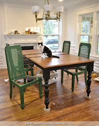 Change Of Plans Black Table Green Chairs Addicted 2 Decorating Farmhouse Table With Bench Dining Table Chairs Painted Dining Table