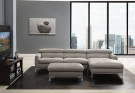 Maybe you would like to learn more about one of these? Light Grey Full Leather Modern Sectional Sofa W Optional Ottoman