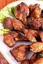 Rub the chicken wings on all sides with a generous. Easy Dry Rub Chicken Wings In Oven Or Air Fryer Low Carb Yum