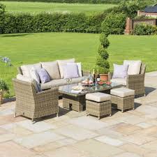 Find maze rattan oxford corner garden sofa set with rising table ice bucket at homebase visit your local for the. Maze Rattan Winchester Sofa Dining Set With Ice Bucket And Rising Table