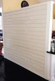 Here is where the diy faux shiplap is going to start showing itself. This Wall As It Is The First Thing Our Guests See When They Enter Our Home So Look What She Did Shiplap Accent Wall Shiplap Wall Diy Shiplap
