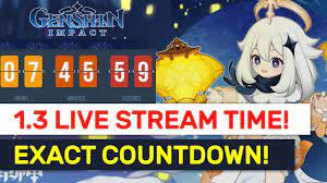 New 1 3 Patch Live Stream Time Exact Date Countdown Timer Genshin Impact Youtube