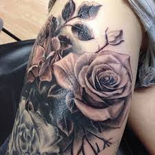 Black And Gray Rose Sleeve Tattoo Tattoos Art And The Like Black And Grey Rose Tattoo Rose Tattoo Design Rose Tattoos