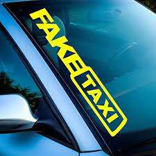 Fake Taxi Aufkleber Frontscheibe Sticker Taxi Tuning-Aufkleber,  Auto-Sticker : Amazon.de: Auto & Motorrad