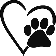 Heart Paw Print Decal Paw Print Decal Dog Paw Print Art Paw Crafts