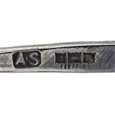 Set of six silver and enamel cockerel cocktail sticks by Adolph Scott