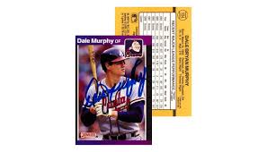 The 1977 topps dale murphy rookie card is still extremely affordable, despite his status as one of the most accomplished players of the 1980s. Dale Murphy Signed 1988 Atlanta Braves Baseball Card Charitystars
