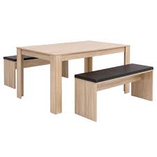 Esszimmer Set Sonoma Eiche Esstisch Mit 2 Bänken Holz Modern Essgruppe Tischgruppe Küche Klein Esszimmergarnitur Sitzgruppe Komplett