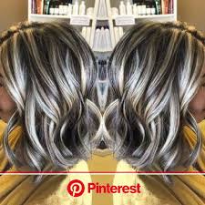 The idea is that the gray will blend in with the highlights, but this only works for natural blondes. Pin By Busygirl On Brown Hair Colors In 2020 Gray Hair Highlights Hair Highlights Covering Gray Hair Clara Beauty My