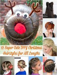 12 Super Cute Diy Christmas Hairstyles For All Lengths Christmas Hairstyles Christmas Party Hairstyles Christmas Hair
