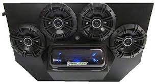 Amazon Com Sd 894bbt4b Polaris Rzr 800 900 4 Seater Stereo System Bt Utv Side By Side 4 5 25 Marine Speakers Electronics