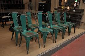 Set Of 10 Vintage Tolix A Chairs In Original Dark Green Paint Sold Green Paint Chair Tolix
