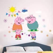 Idea nuova peppa pig pop up hamper with durable carry handles, 21 h x 13.5 w x 13.5 l. Peppa Pig Wall Stickers Peppa Pig Peppa Pig Birthday Wall Stickers
