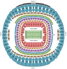 Mercedes Benz Superdome Seating Chart Section Row Seat