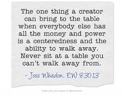 The One Thing A Creator Can Bring To The Table When Everybody Else Has All The Money And Power Is A Centeredness And The Abi Own Quotes Quotes Meaningful Words