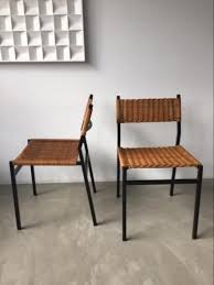 set van 2 vintage designstoelen staal en rotan martin visser stoelen marktplaats nl stoelen vintage staal